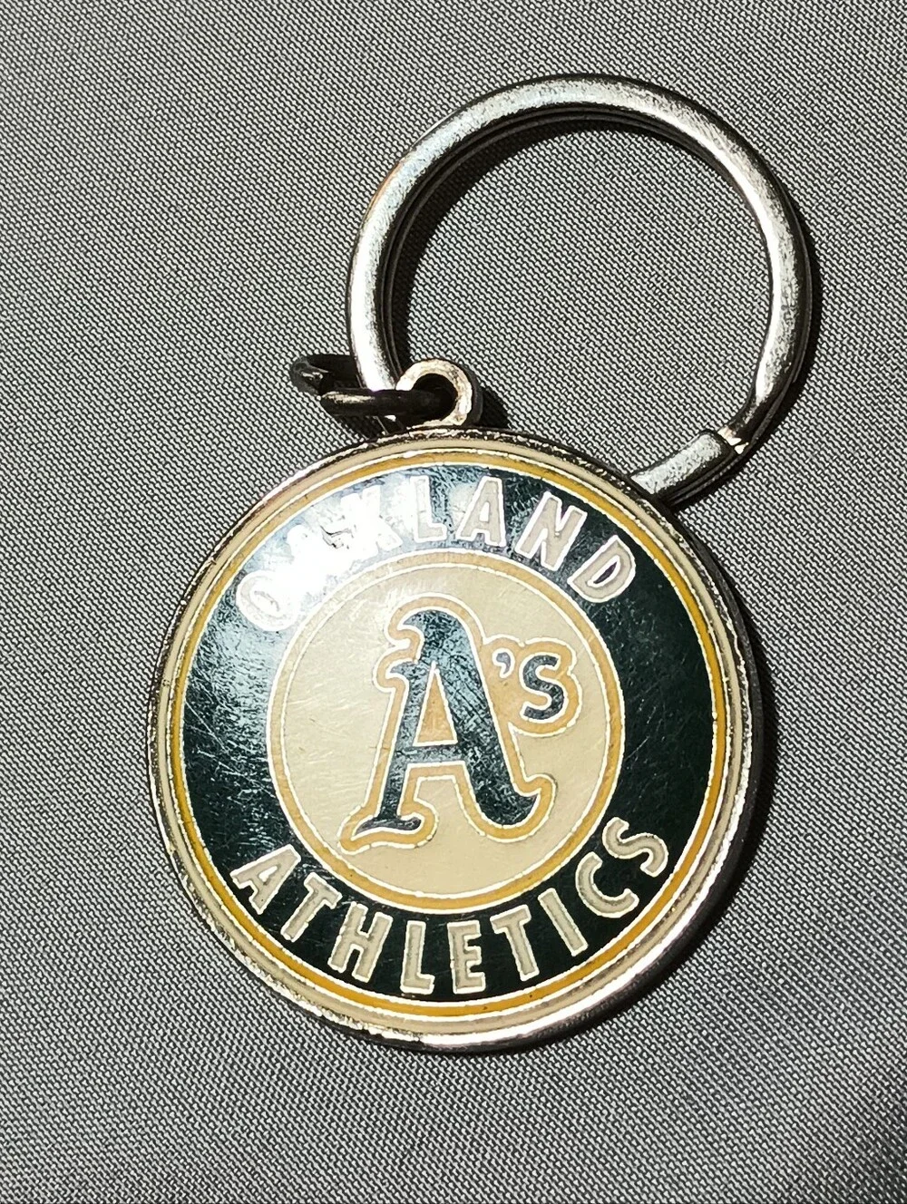 Oakland Athletics Enamel Keychain 1990's